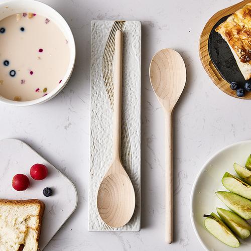 厂家批发不粘锅专用勺枫木汤勺长柄木质汤勺子烹饪勺